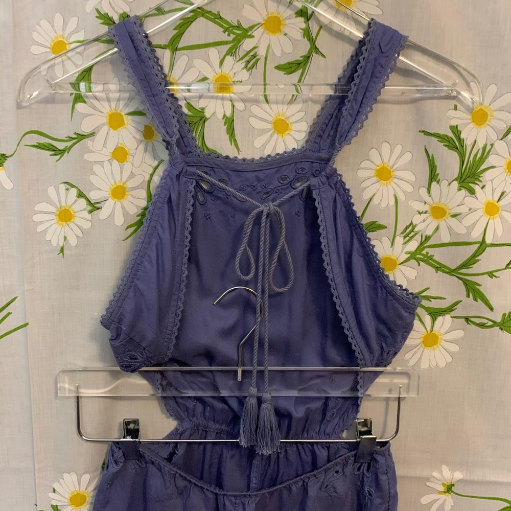 URBAN OUTFITTERS lilac purple open back lace detail shorts romper - Picture 8 of 10